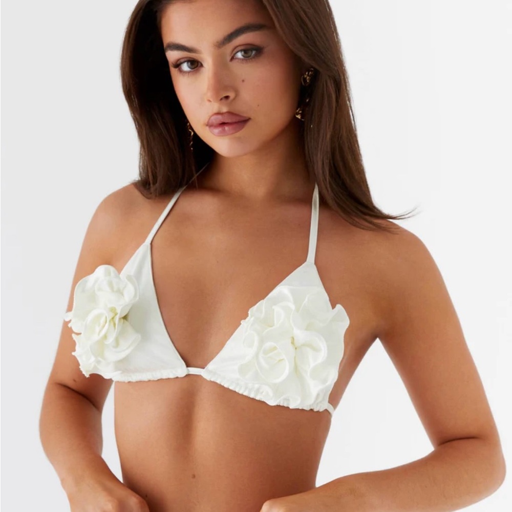 Peppermayo Rosette Bralette in Ivory | Size: US 2